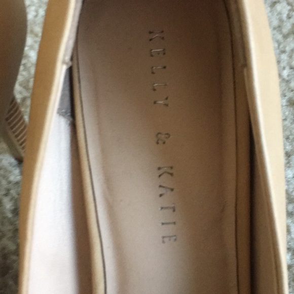 Kelly Katie Shoes Kelly Katie Nude Pump With Stacked Heel Poshmark